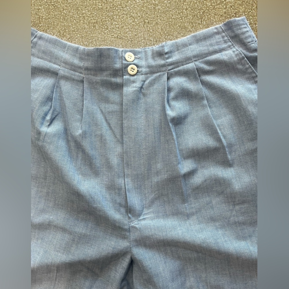 Vintage Chambray 80’s Elastic High Waist Pants - Picture 5 of 8